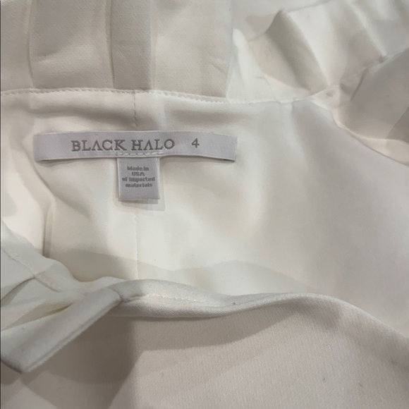 NEW Black Halo Antoinette Sleeveless Jumpsuit Porcelain White Sz 4 - Picture 8 of 8